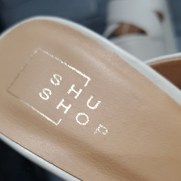 ShuShop Cream Platform Sandals with Pearl Detail Federica NIB Going Out Heels - Picture 8 of 10